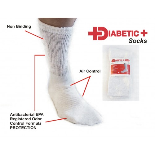Diabetic + Socks White